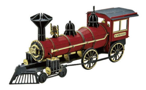 3Dペーパーパズル蒸気機関車
