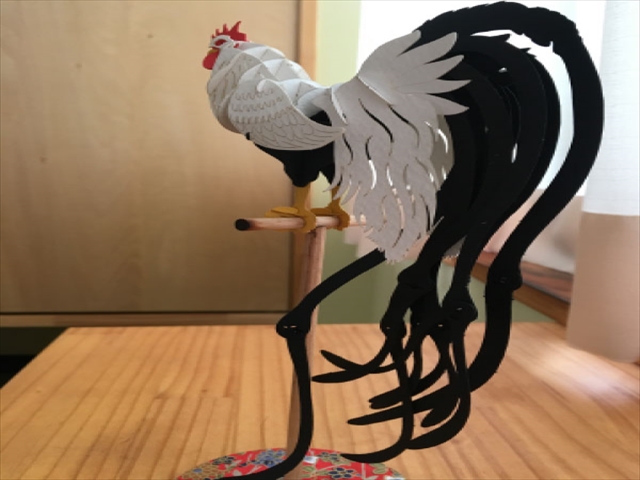 3Dペーパーパズル 尾長鶏